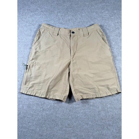 Columbia Cargo Shorts Mens 36x9.5  Relaxed Fit Cotton Beige Outdoor Beach Summer - Picture 1 of 10